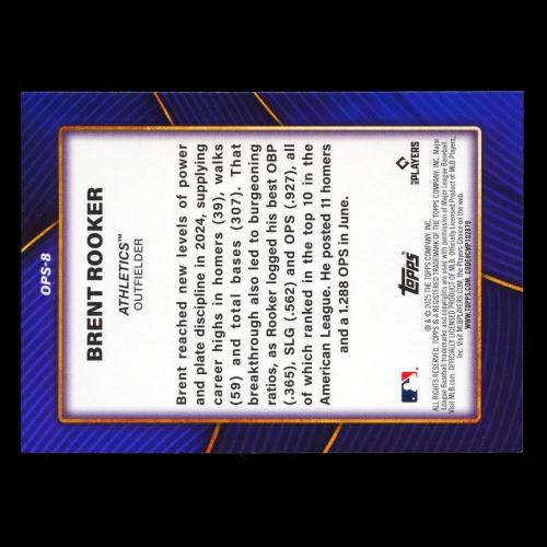 Brent Rooker 2025 Topps OPS Best Athletics
