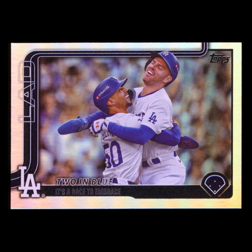 Freddie Freeman Mookie Betts 2025 Topps Two in Blue Rainbow Foil Dodgers
