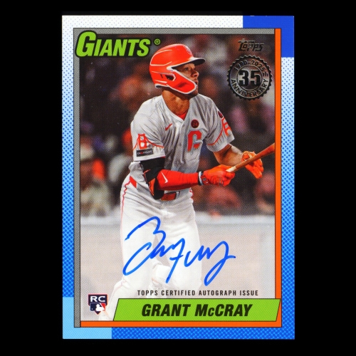 Grant McCray RC 2025 Topps '90 Topps Series 2 Retro Rookie Auto Giants