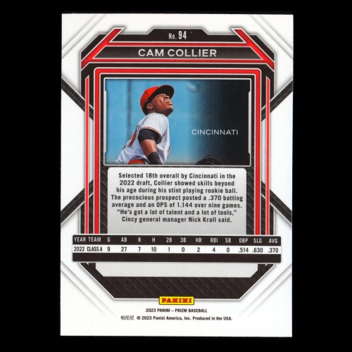 Cam Collier 2023 Prizm Reds