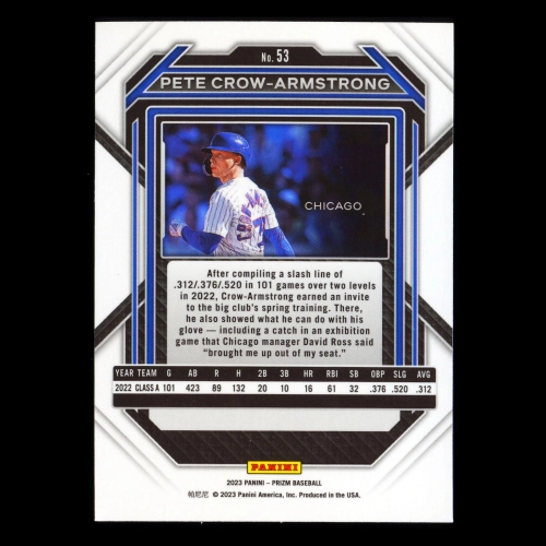 Pete Crow-Armstrong 2023 Prizm Cubs