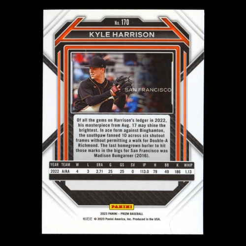 Kyle Harrison 2023 Prizm Giants