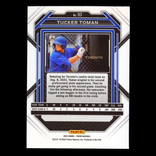Tucker Toman 2023 Prizm Blue Jays