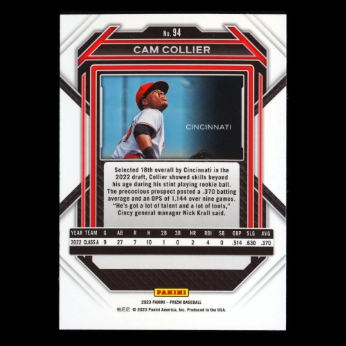 Cam Collier 2023 Prizm Reds