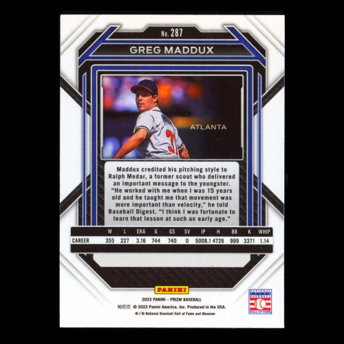 Greg Maddux 2023 Prizm Braves