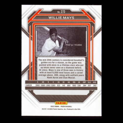 Willie Mays 2023 Prizm Giants