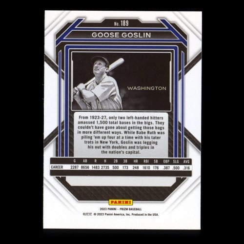 Goose Goslin 2023 Prizm Senators