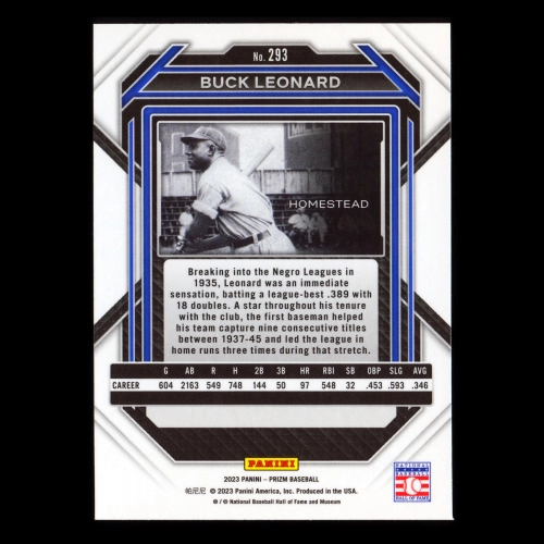 Buck Leonard 2023 Prizm Grays