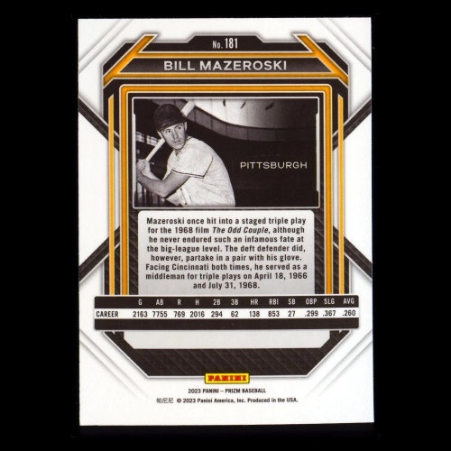 Bill Mazeroski 2023 Prizm Pirates