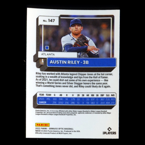 Austin Riley 2022 Donruss Optic Braves