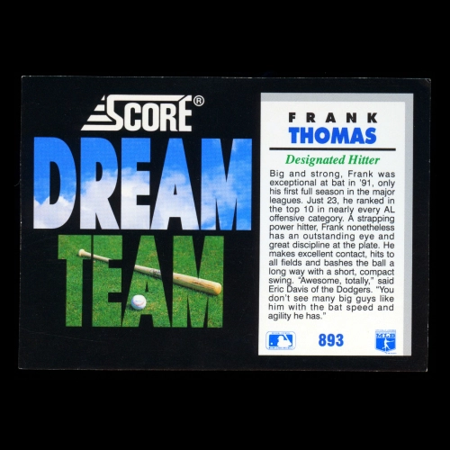 Frank Thomas 1992 Score Dream Team White Sox