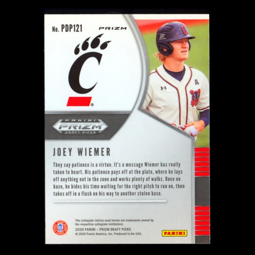 Joey Wiemer 2020 Prizm Draft Picks Prizms Blue & Carolina Blue Hyper Bearcats