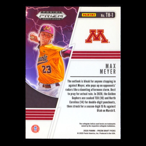 Max Meyer 2020 Panini Prizm Draft Picks Thunderstruck Golden Gophers