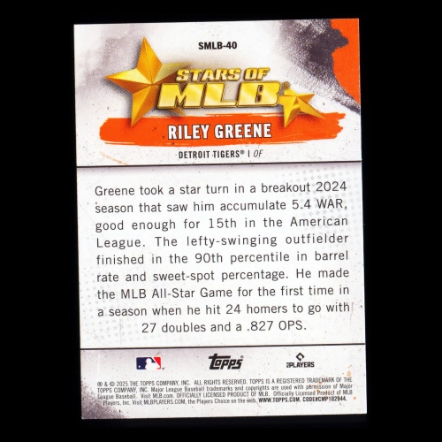Riley Greene 2025 Topps Stars of MLB Tigers
