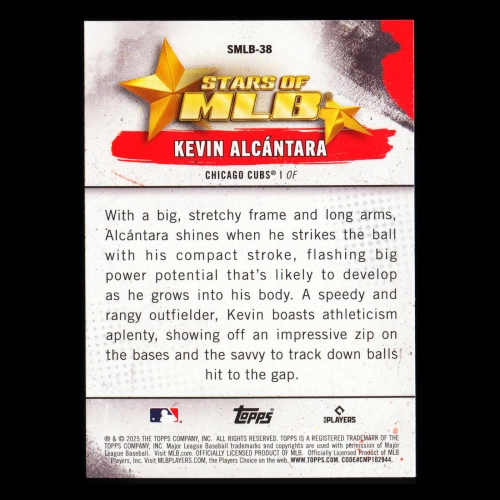 Kevin Alcntara RC 2025 Topps Stars of MLB Rookie Cubs