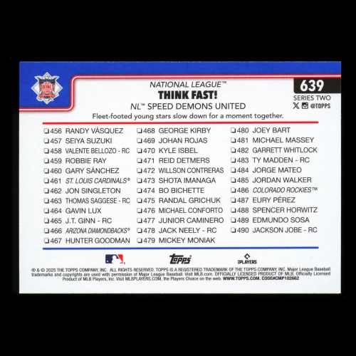 Elly De La Cruz 2025 Topps Checklist Reds