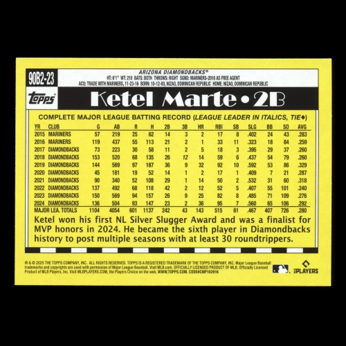 Ketel Marte 2025 Topps '90 Topps Series 2 Diamondbacks