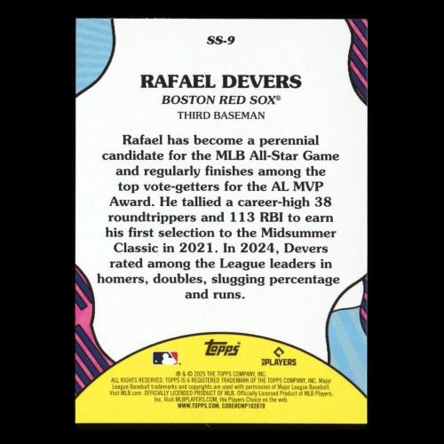 Rafael Devers 2025 Topps Summer Superstars Red Sox