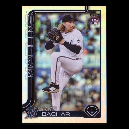 Lake Bachar RC 2025 Topps Update Rainbow Foil Rookie Marlins
