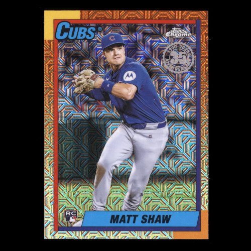 Matt Shaw RC 2025 Topps Update '90 Topps Silver Pack Chrome Rookie Cubs