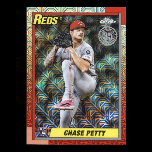 Chase Petty RC 2025 Topps Update '90 Topps Silver Pack Chrome Rookie Reds