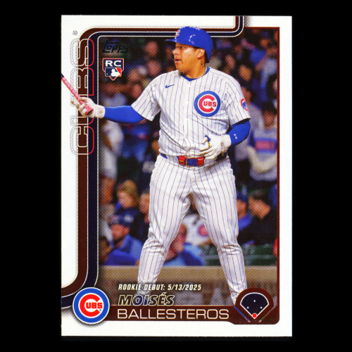 Moiss Ballesteros 2025 Topps Update Rookie Debut Cubs
