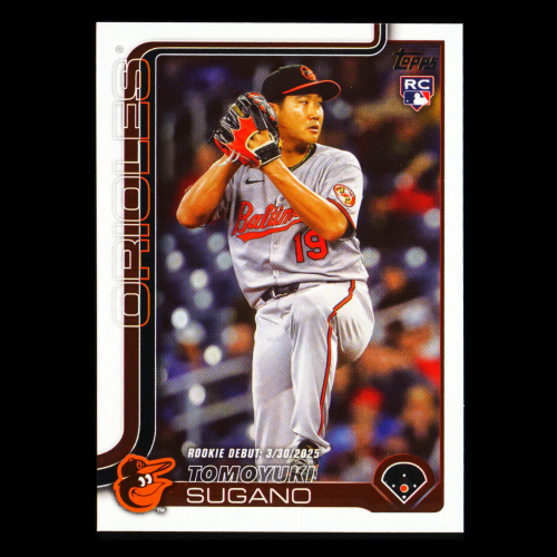 Tomoyuki Sugano 2025 Topps Update Rookie Debut Orioles