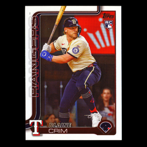 Blaine Crim RC 2025 Topps Update Rookie Rangers
