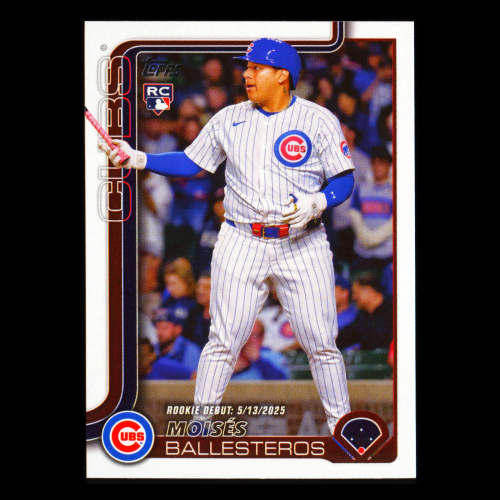 Moiss Ballesteros 2025 Topps Update Rookie Debut Cubs