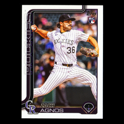 Zach Agnos RC 2025 Topps Update Rookie Rockies