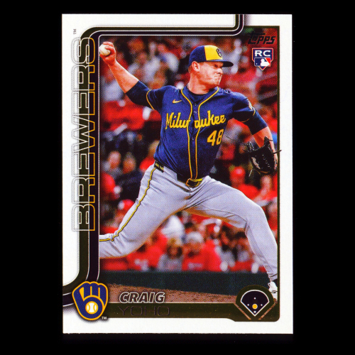 Craig Yoho RC 2025 Topps Update Rookie Brewers