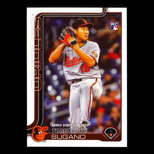 Tomoyuki Sugano 2025 Topps Update Rookie Debut Orioles