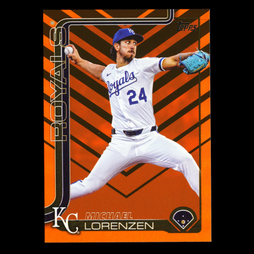 Michael Lorenzen 2025 Topps Update Halloween Orange and Black Foil Royals