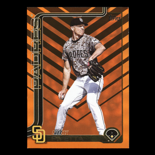 Nick Pivetta 2025 Topps Update Halloween Orange and Black Foil Padres