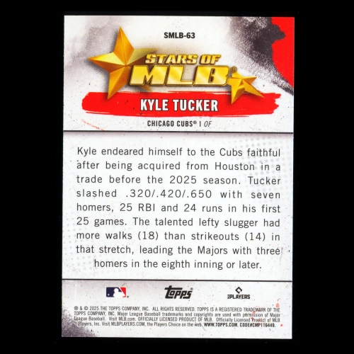 Kyle Tucker 2025 Topps Update Stars of MLB Cubs