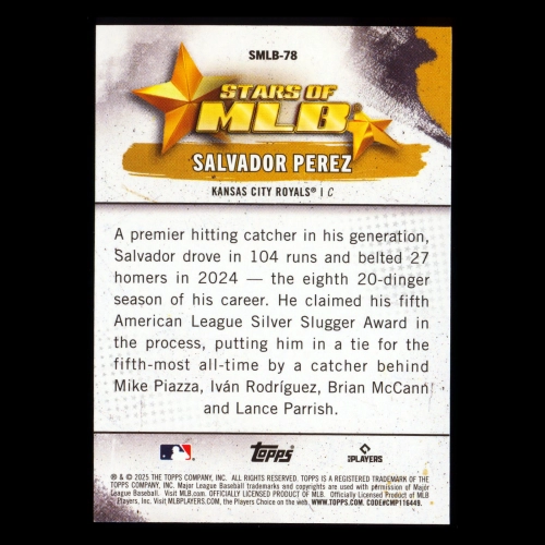 Salvador Perez 2025 Topps Update Stars of MLB Royals
