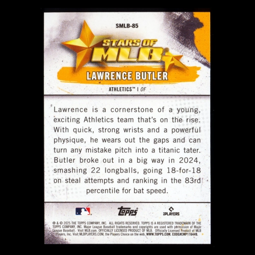 Lawrence Butler 2025 Topps Update Stars of MLB Athletics