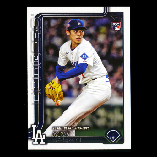 Roki Sasaki 2025 Topps Update Rookie Debut Dodgers