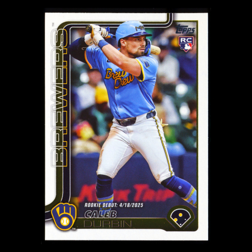 Caleb Durbin 2025 Topps Update Rookie Debut Brewers