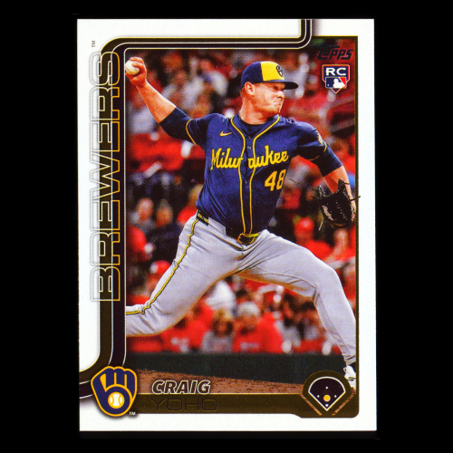 Craig Yoho RC 2025 Topps Update Rookie Brewers