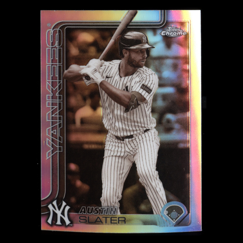 Austin Slater 2025 Topps Chrome Update Sepia Refractors Yankees