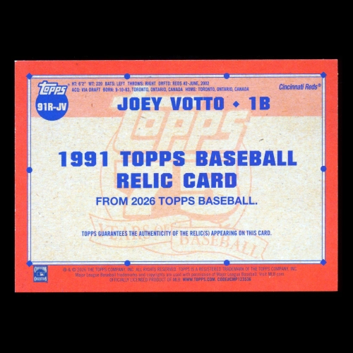 Joey Votto 2026 Topps '91 Topps Relics Reds