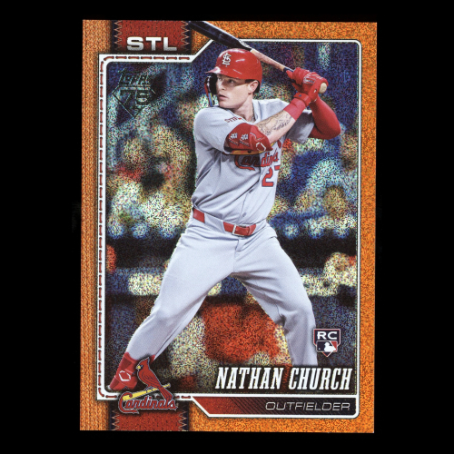 Nathan Church RC 2026 Topps Orange Sandglitter Rookie Cardinals 06/25