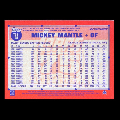 Mickey Mantle 2026 Topps '91 Topps Yankees