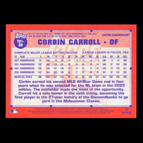Corbin Carroll 2026 Topps '91 Topps Diamondbacks