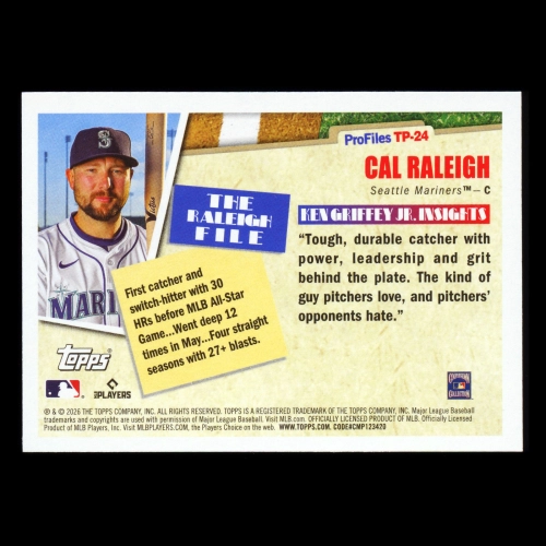 Cal Raleigh 2026 Topps Profiles Mariners