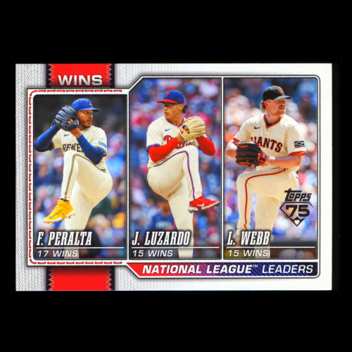 Luzardo - Peralta - Webb 2026 Topps League Leaders Phillies - Brewers - Giants