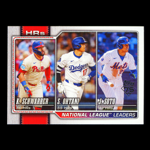 Ohtani - Schwarber - Soto 2026 Topps League Leaders Dodgers - Phillies - Mets