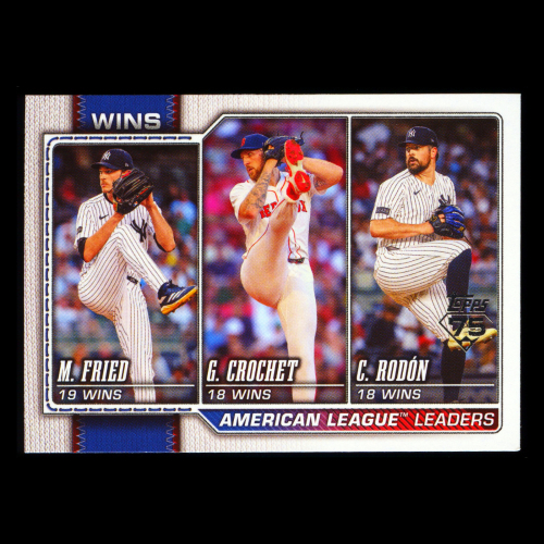 Fried - Crochet - Rodn 2026 Topps League Leaders Yankees - Red Sox - Yankees