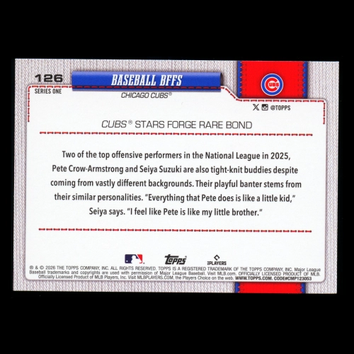 Pete Crow-Armstrong 2026 Topps Combo Card Cubs